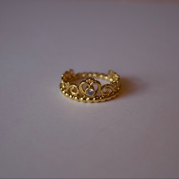 PANDORA Shine 18k Over Silver Tiara Crown Ring PANDORA Shine 18k Over Silver Tiara Crown Ring